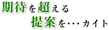 期待を超える提案を・・・カイト